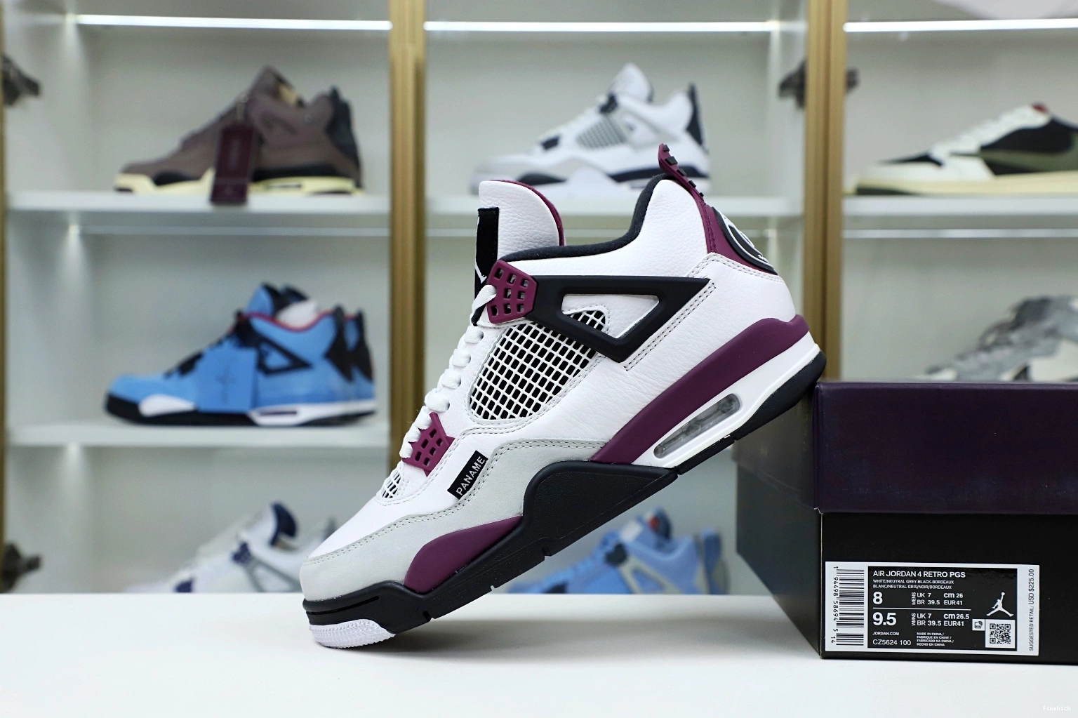 X JORDAN RETRO 'BORDEAUX' 4 SAINT-GERMAIN AIR JORDAN PARIS AIR 0713